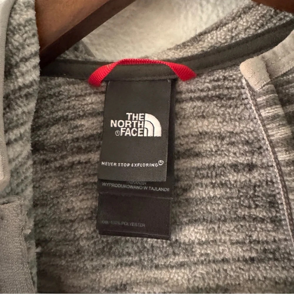THE NORTH FACE Heather Polartec Fleece Full Zip Long Sleeve Jacket Size XS Fall - Picture 4 of 11